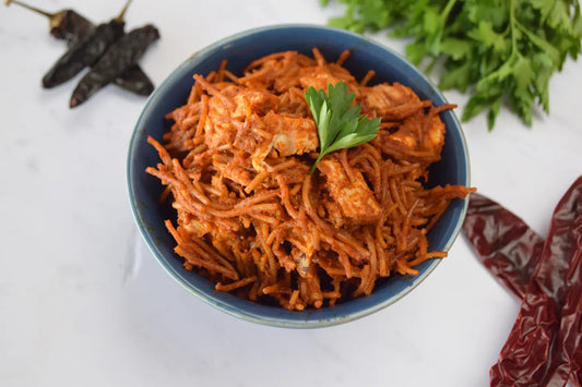 Fideo 3 chiles con pollo al grill