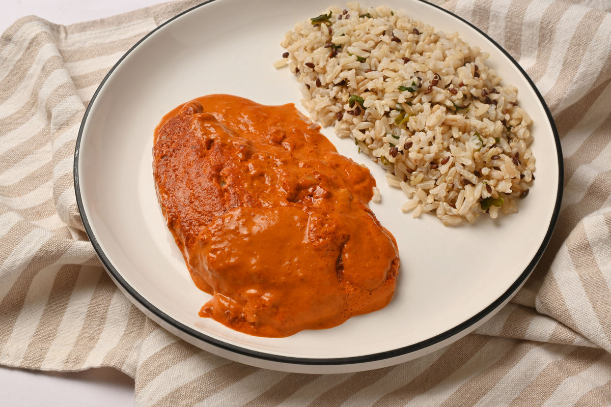 Pescado zarandeado con arroz integral