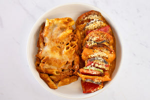 Ratatouille con Pasta Arrabiata